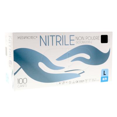 GANTS NITRILE NOIRS - jetables L