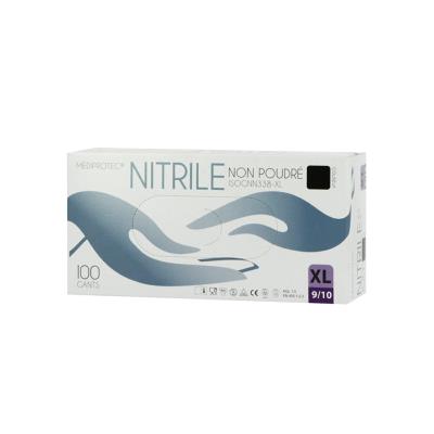 GANTS NITRILE NOIRS - jetables XL