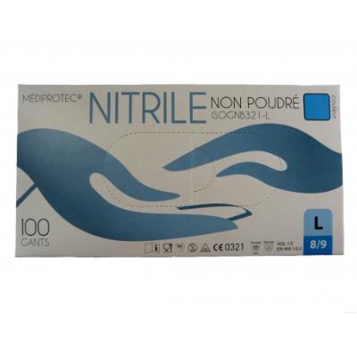 GANTS NITRILES BLEUS  jetables M